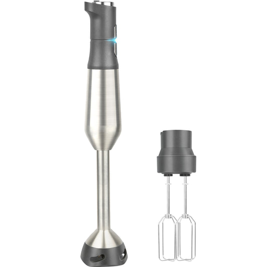 Gavasto Immersion Blender, 800 Watts Scratch Resistant Hand Blender, 15 Speed and Turbo Mode Hand Mixer, 3-in-1 Heavy Duty Copper Motor Stainless Steel Smart Stick with Egg Beaters, Dough Hooks